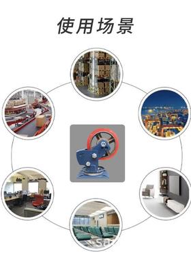 聚氨酯359红色磨p耐u减静震音大型商场仓储设备汽配引车拖牵车脚