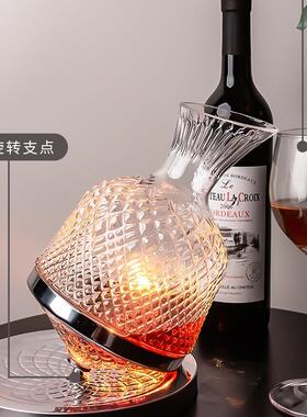 水晶玻转醒酒器酒柜家居装饰品璃74520124旋件红酒架轻奢客厅餐边