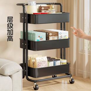 书架置物架小车书桌面旁地带轮阅读层可移推动多书22552758本收纳