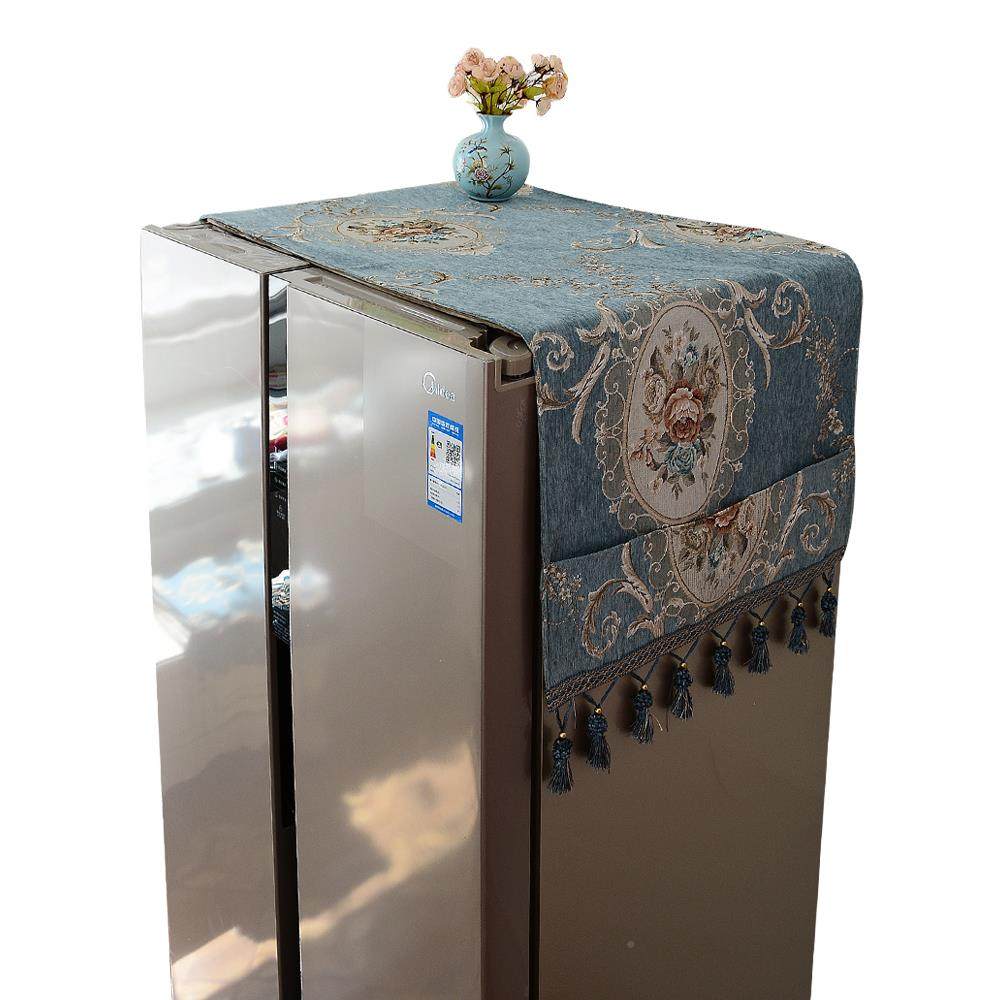 冰箱盖布防尘布罩子双开轻门单门冰箱开顶遮布盖巾帘垫Fhmfrfwg尘