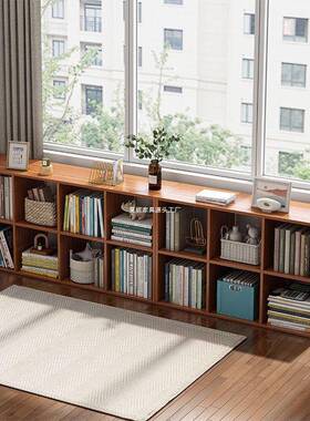 书架落地书小型客厅置物卧架室收柜柜子储物柜纳简易XKV飘窗置物