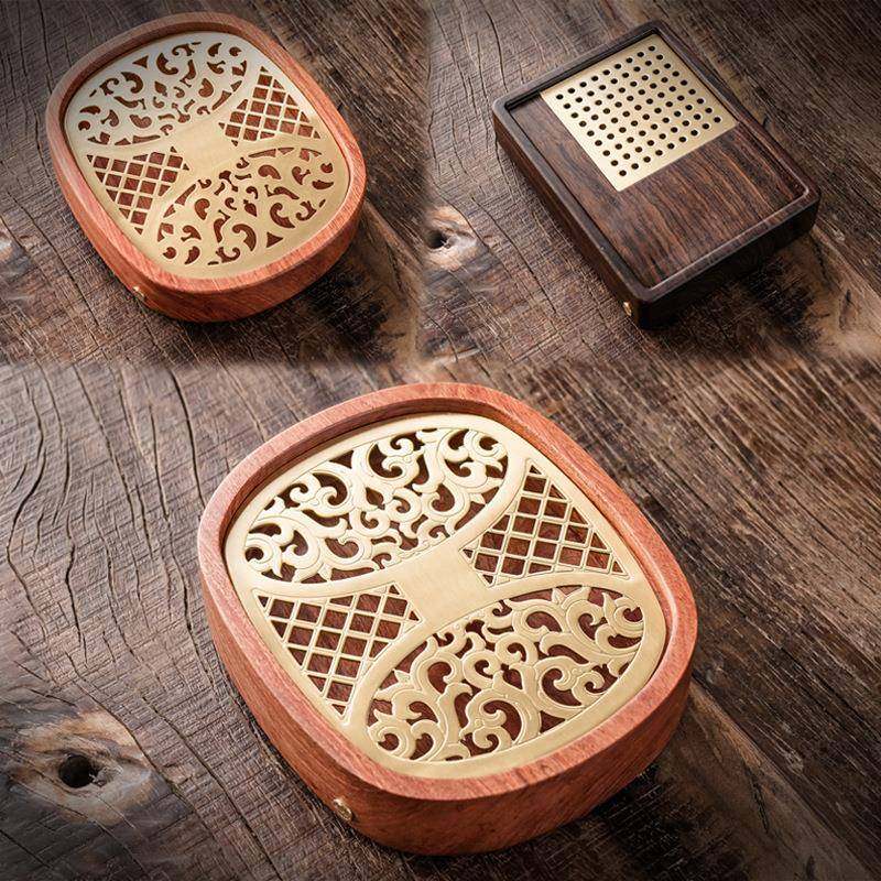 花梨木干泡方小盘家用实木号茶盘迷你茶储水式台简约dat1142中式