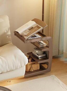 实木沙轮WIU发边几可移动客厅边带侧边柜床置物架头家用茶几小户