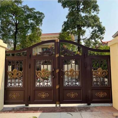 785小室外区农村自建房别锈墅庭大门铝合金铁质不院钢实木庭院门
