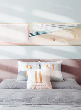 现代抽象风格饰画女装孩粉QB202009色抽象画色块店卧室墙面壁民宿