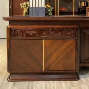 董高总档大长班台中式办公桌乌金老板桌实木裁事家具办公XML室组
