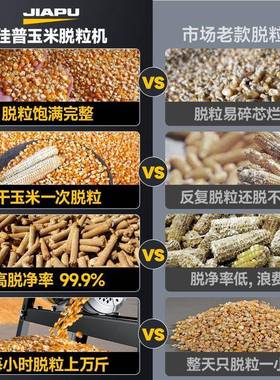 佳新款玉普米脱粒机型家用220谷V全自动加厚小苞米脱RLH粒机包分