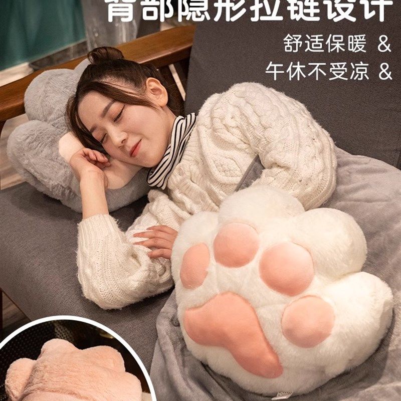 儿童午睡毯抱枕二合一冬季加厚毯子小学生午休专用教室可收纳毛毯,居家布艺,抱枕被,淘宝优惠券,粉丝福利购,淘宝优惠卷