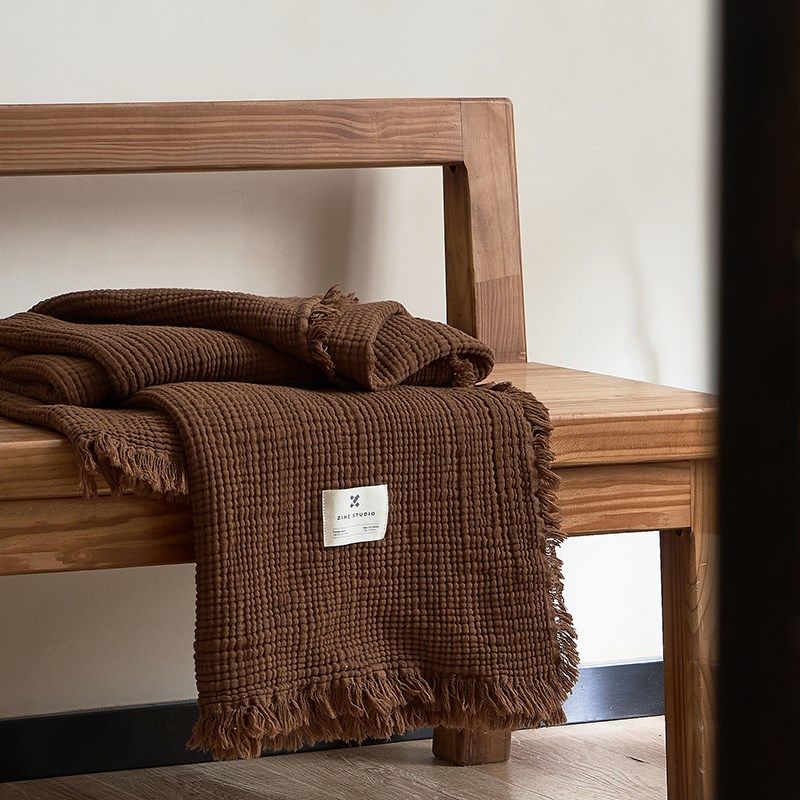 褶皱感松软全棉四层纱沙发巾沙发毯卧室床上毯子休闲毯办公室,床上用品,休闲毯/毛毯/绒毯,淘宝优惠券,粉丝福利购,淘宝优惠卷