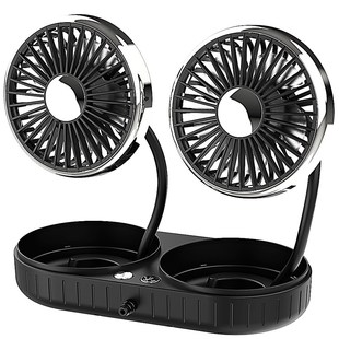 车载双头风扇小汽车用电风扇12伏24V大货车轿车通用强风空调降温