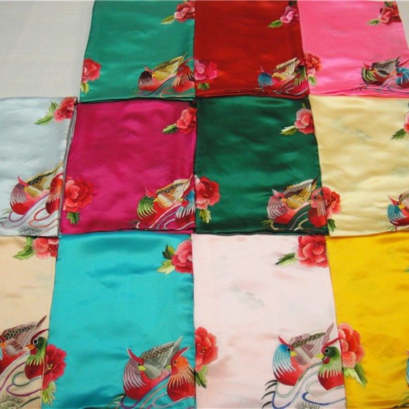 杭州真丝被面桑蚕丝软缎婚庆全棉被里结婚被套 鸳鸯戏水手工绣花,床上用品,被套,淘宝优惠券,粉丝福利购,淘宝优惠卷