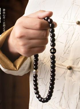 九华山菩提手串优茗佳品十二生肖佛珠手链男女士双圈手持文玩念珠