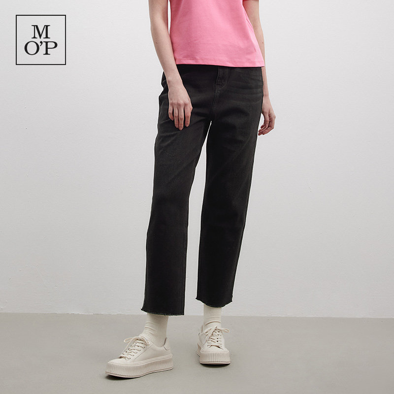 Marc O'Polo/MOP高腰休闲春夏直筒裤微弹宽松纯色女士牛仔裤 - marcopolo奥莱旗舰店出品