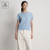 T恤 MOP2025夏季 Marc 毛织套头衫 Polo 细针短袖 时尚 新款 女士短款
