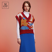 100%绵羊毛 背心马甲新年款 Marc Polo 针织衫 MOP春秋无袖 女