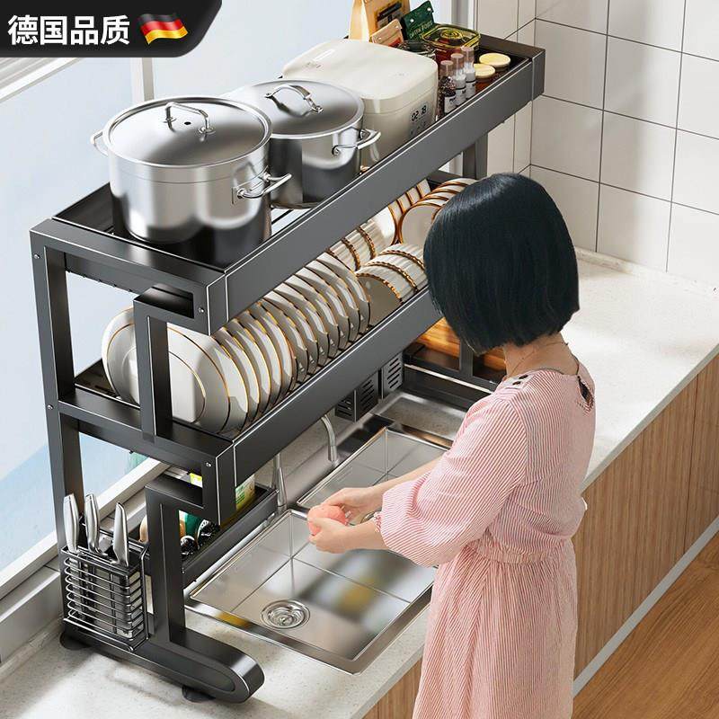 德国精工304不锈钢水槽置物架洗碗槽放碗盘碗碟收纳层架水池沥水,厨房/烹饪用具,水槽置物架,淘宝优惠券,粉丝福利购,淘宝优惠卷
