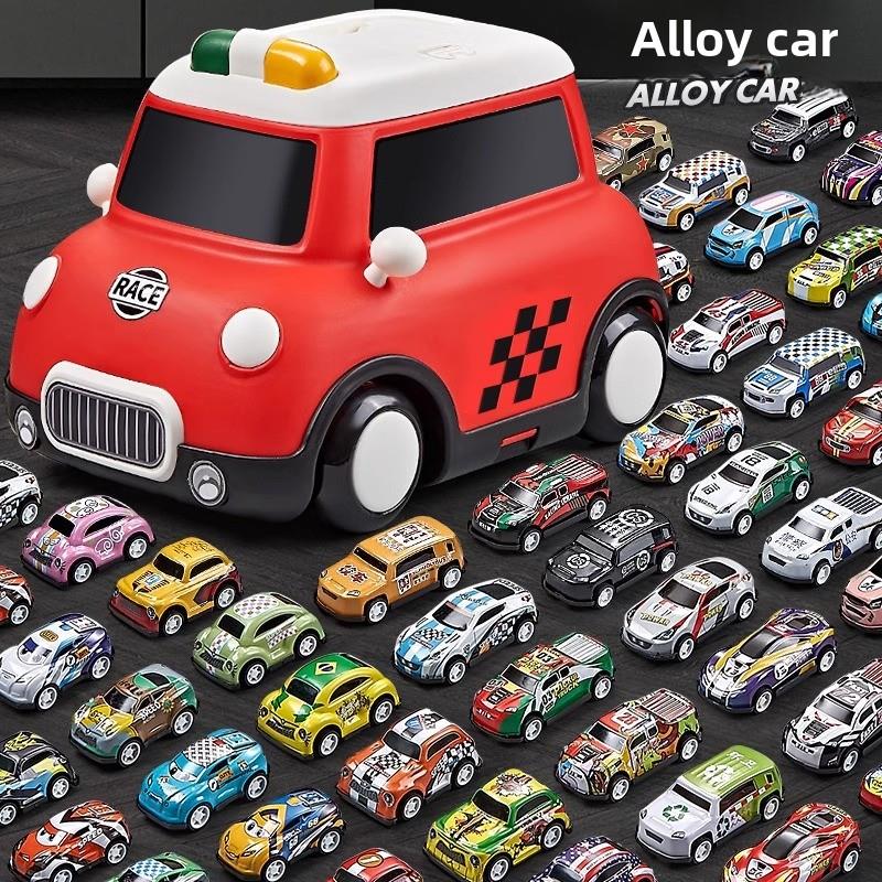 儿童合金小汽车玩具车男孩惯性回力赛车模型3岁4男童生日礼物小车