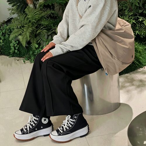 Converse匡威春季新款女子针织长裤宽松垂感运动休闲裤WCJ141-023
