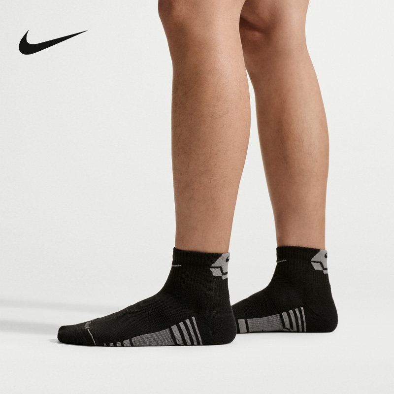 耐克NIKE秋季新款袜子健身训练运动速干透气短袜3双装IH8552-903