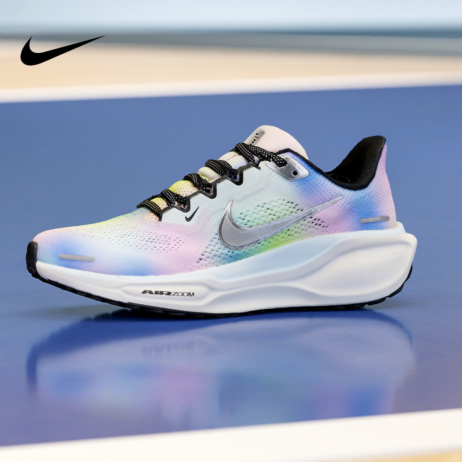nike耐克女鞋PEGASUS 41彩虹色运动鞋飞马41跑步鞋HJ7816-400