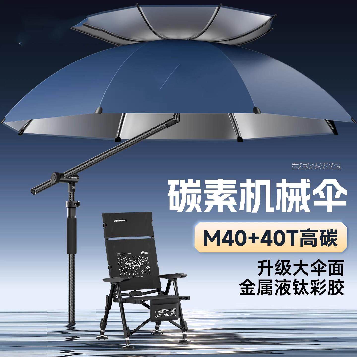德国品质工艺钓鱼伞碳素大钓伞户外遮阳防雨抗强风垂钓专用拐杖伞