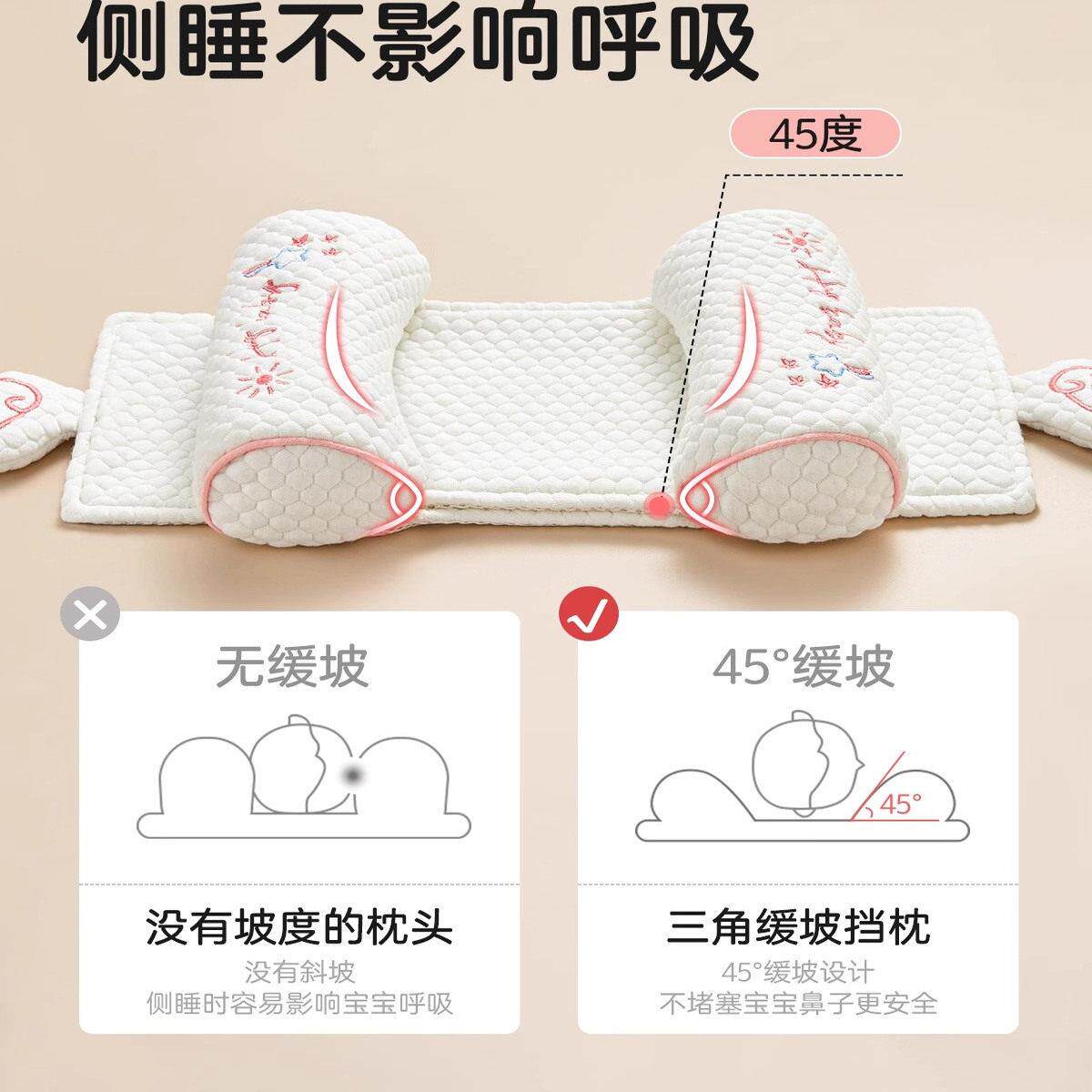 德国儿品质婴型定枕新生儿0-1岁正矫防87626偏宝宝定头型侧睡抽拉