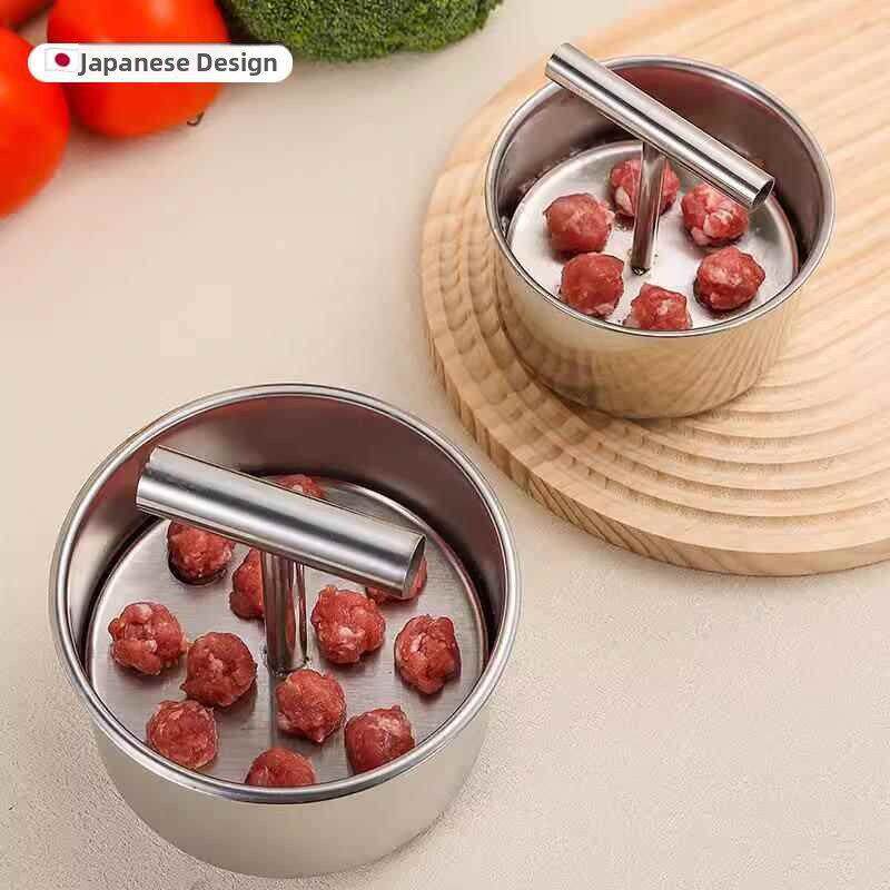 日本家用肉丸制作器厨房鱼丸肉丸手动手压式多功能氽丸子虾滑模具