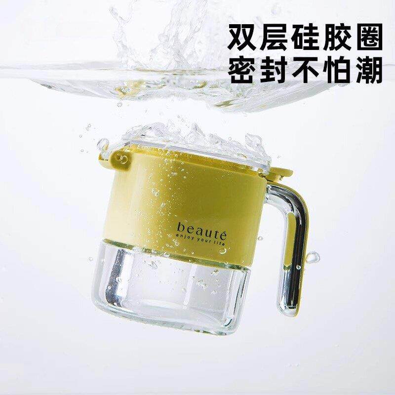德厨味房家用味密封防01716潮调味罐调盒玻璃盐巴收纳盒国盐糖罐