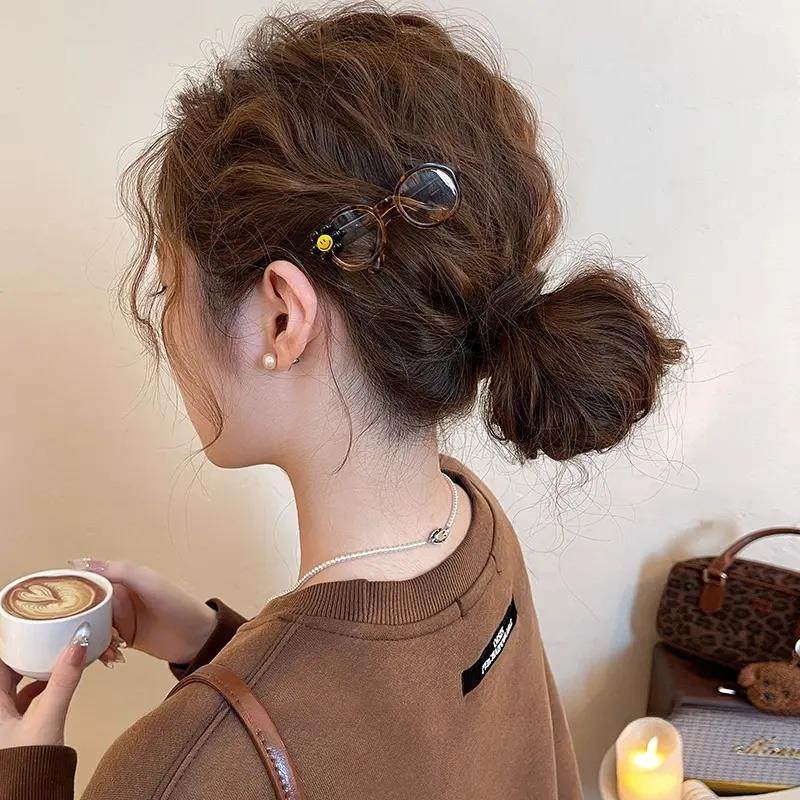【下单立减10】笑脸眼镜!设计感发夹女侧边夹子2025新款发卡发饰