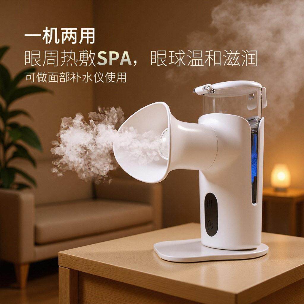 日本进口冷热双用雾化润眼仪干涩疲劳洗眼液清洁保湿保湿蒸汽薰眼