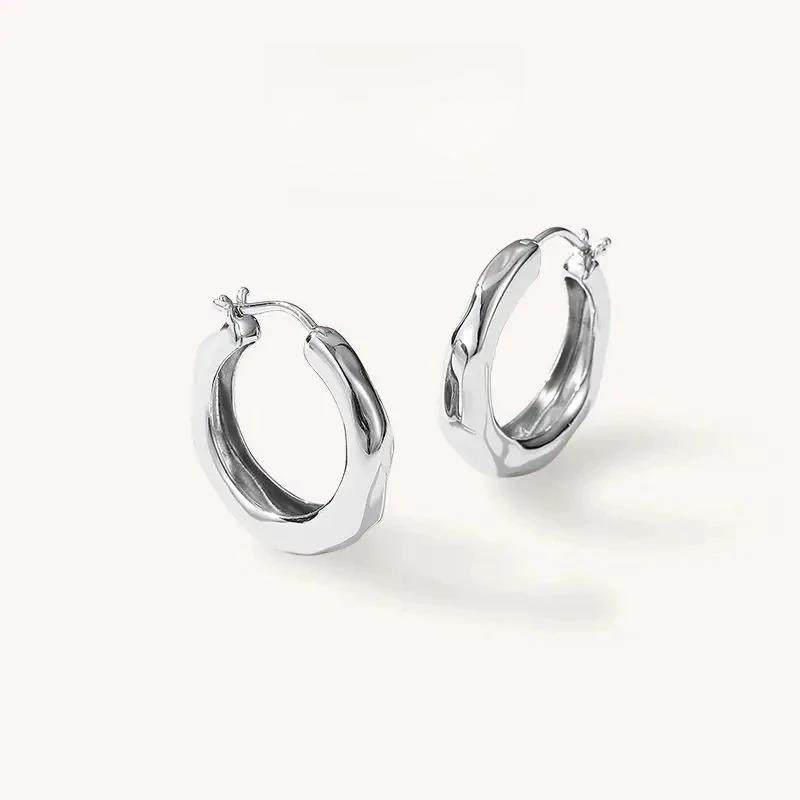 【下单立减30】自由搭配潺流耳圈素圈hoop耳环简约高级时尚耳饰