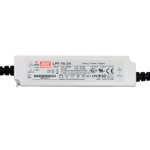 明纬电源 LPF-16-24  Class2 16W恒流型+恒压型LED驱动器