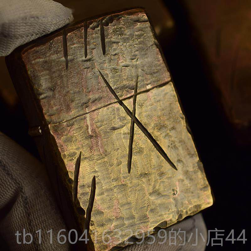 新款zo盔r黄ro佐罗新品铜甲刀痕做旧男士个性打火机覆古煤油刻正