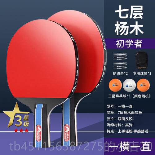 高档拍三星球乒乓球初儿童小学生专用学者套装高弹力专业级四星兵