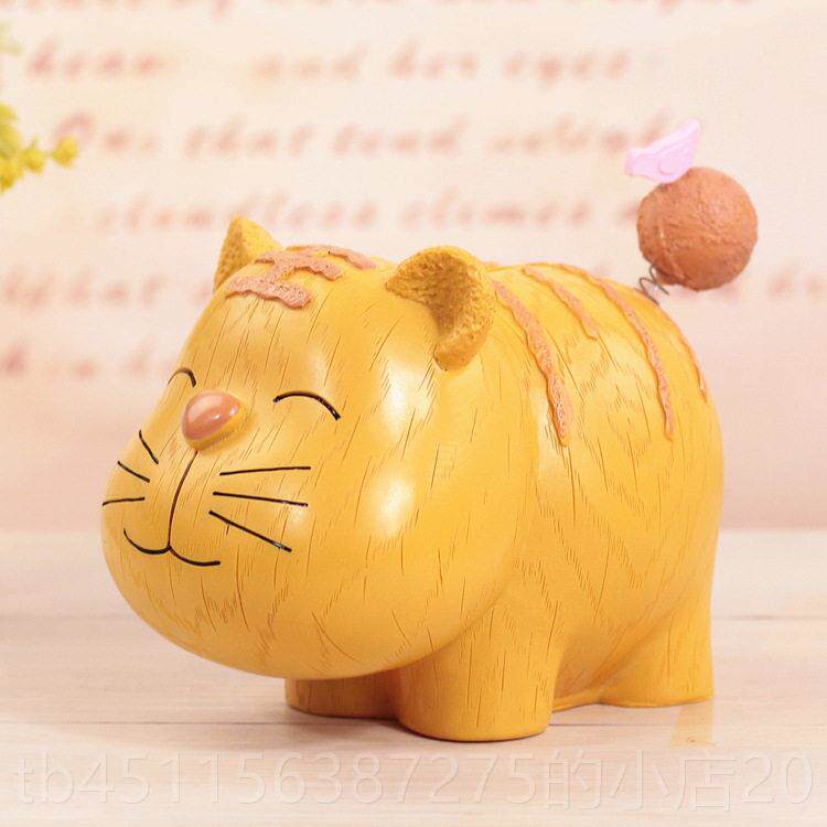高档意创卡通生肖羊硬存钱储蓄罐小白兔子猪币牛狗马老虎摆件儿童