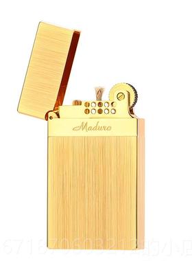 正品意大利Ma铜duro煤朗声打火机油钢音打火机正品丝拉砂轮响打火