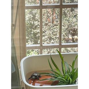 乌龟饲养缸盆沥水篮躲避屋家用桌面小型巴西龟晒台鱼缸换水方便