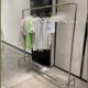 店货架展示架带滑轮 陈列架女装 服装 店挂衣架不锈钢银色中岛落地式