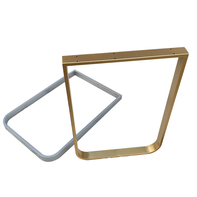 金色U型吧台腿餐台脚书桌单边支撑脚橱柜腿台架支架铁艺可定制