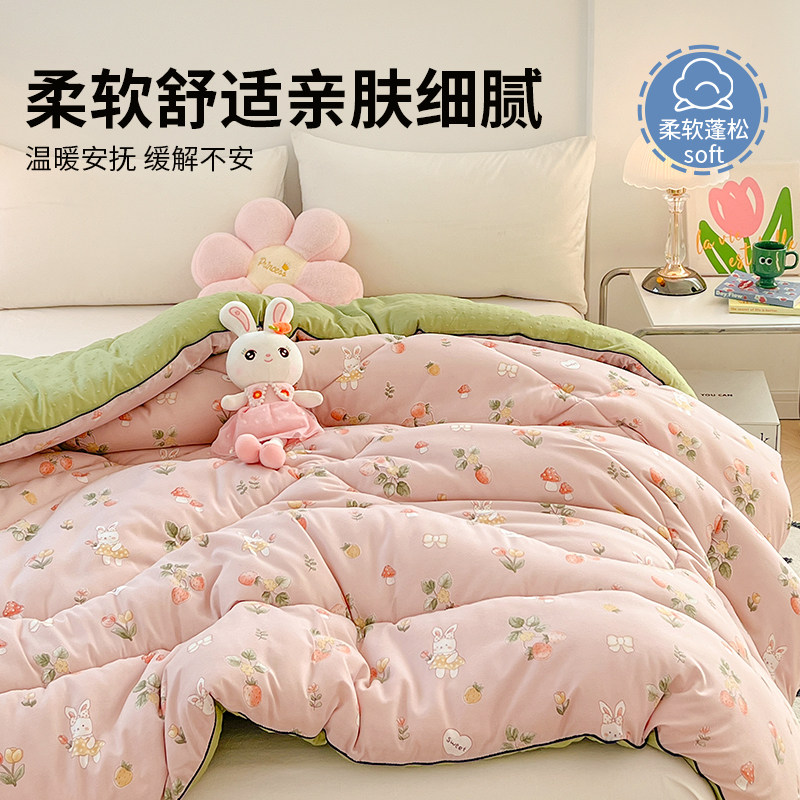 大豆纤维加厚冬被保暖冬天豆豆被子儿童空调被冬季太空春秋棉被芯,床上用品,化纤被,淘宝优惠券,粉丝福利购,淘宝优惠卷