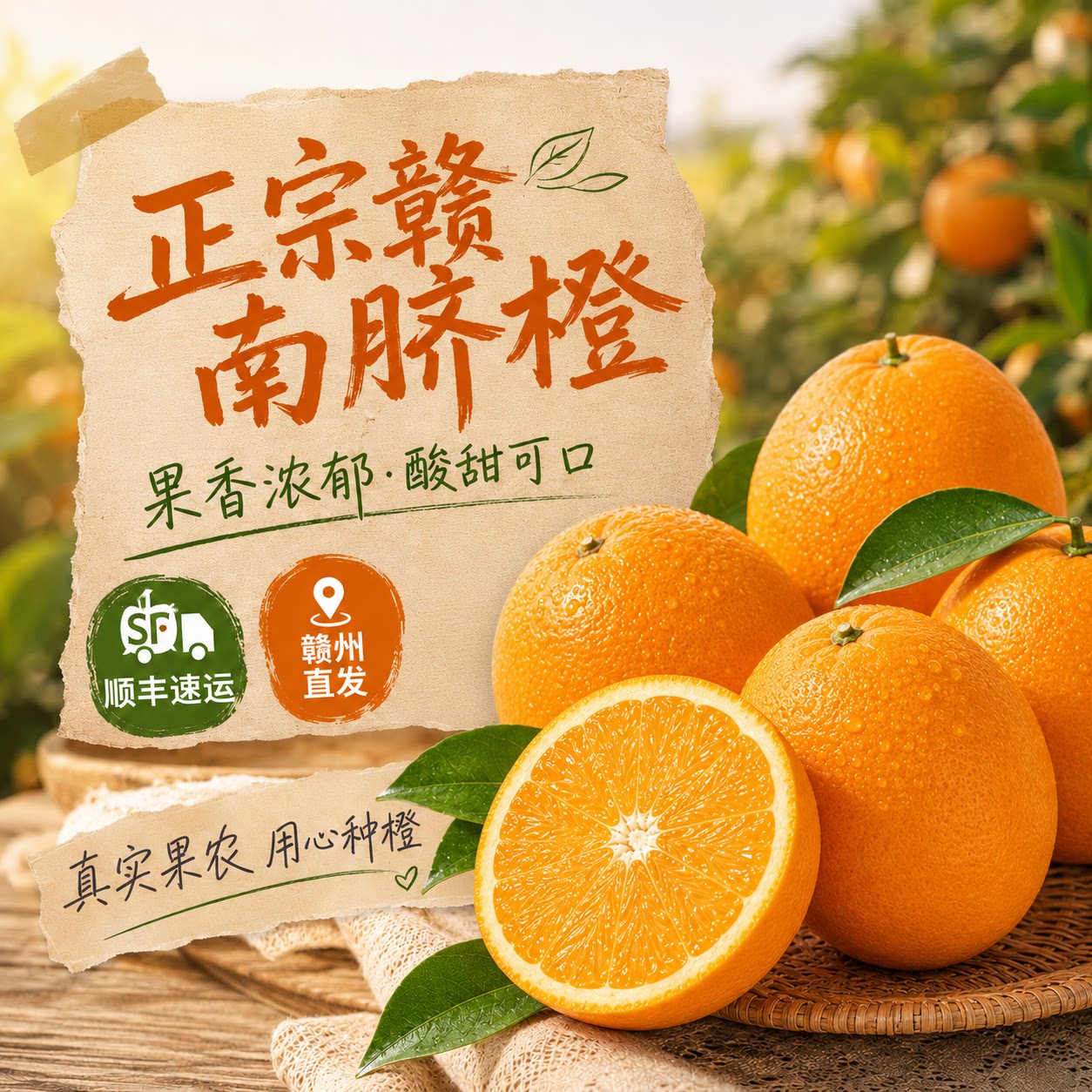 赣南脐橙10斤装正宗江西赣州当季新鲜水果整箱现摘产地直发顺丰