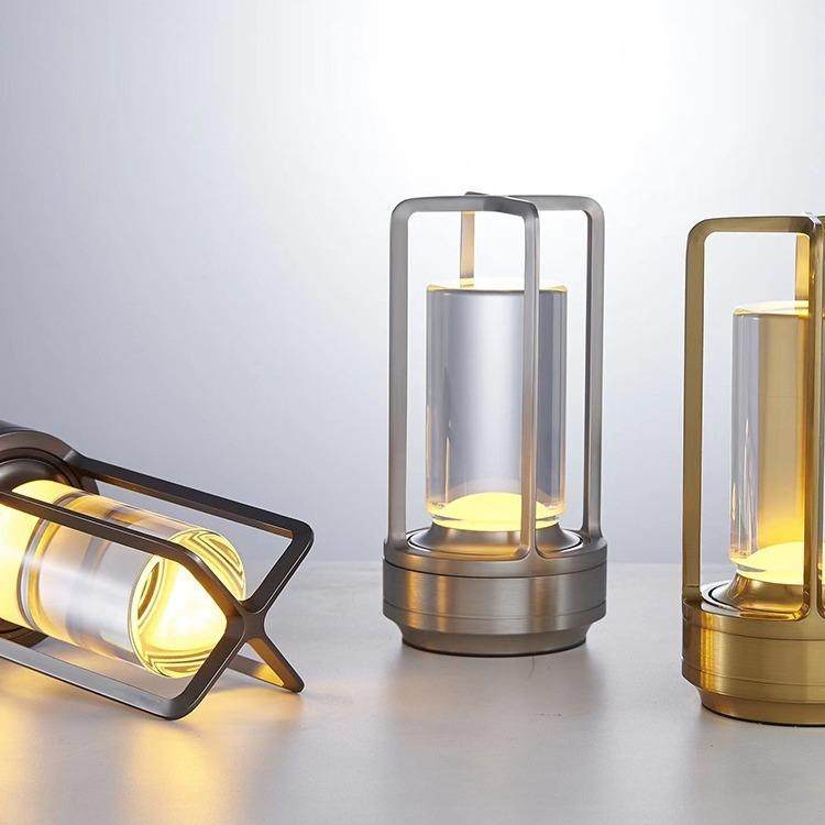 简约时尚水晶酒吧清吧台灯卧室充电款户外台灯氛围灯餐厅个性创意