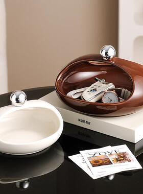 钥匙收纳玄关摆件入户门鞋柜客厅家居陶瓷置物架乔迁新居装饰礼品