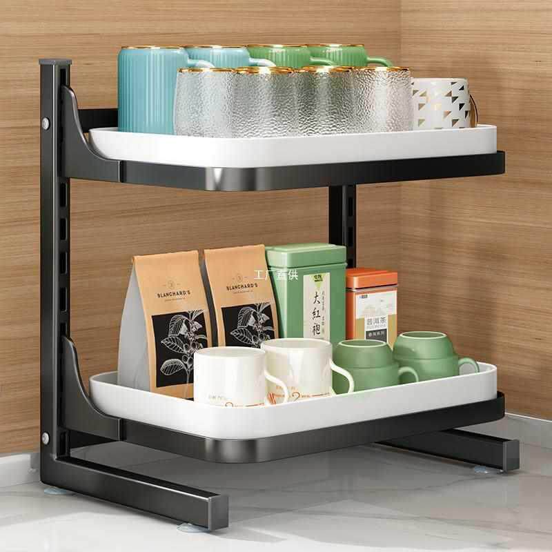 帅仕杯子收纳置物架客厅桌上台面壁挂放水杯红酒玻璃分层杯架