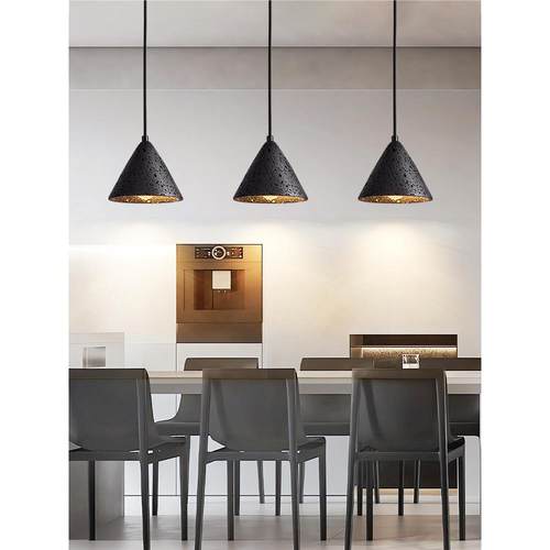 黑洞石餐厅吊灯2025新款卧室床头吊灯侘寂风吧台餐桌灯具店铺商用