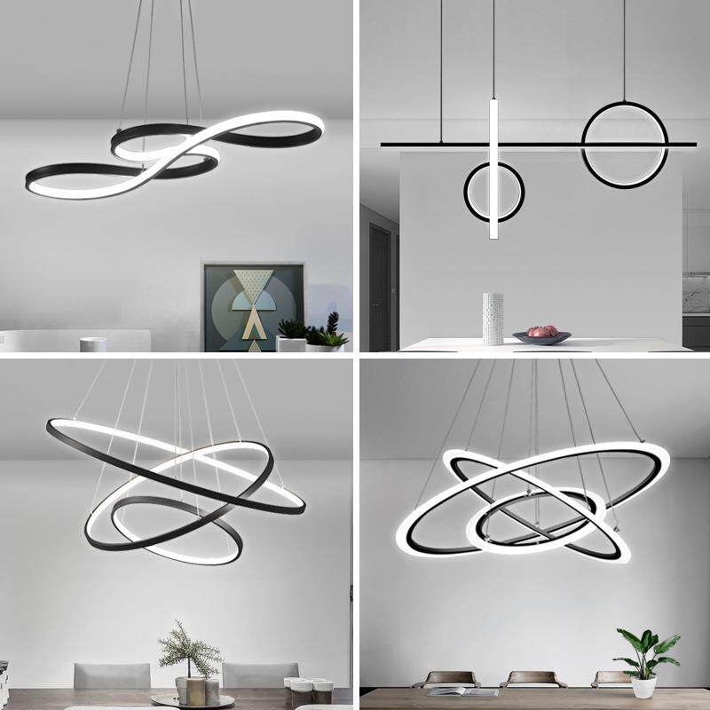 简约现代2021年新款吊灯家用创意几何卧室客厅灯led餐厅灯具合集
