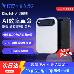 钉钉DingTalk A1智能录音笔随身会议纪要AI分析总结实时转写翻译