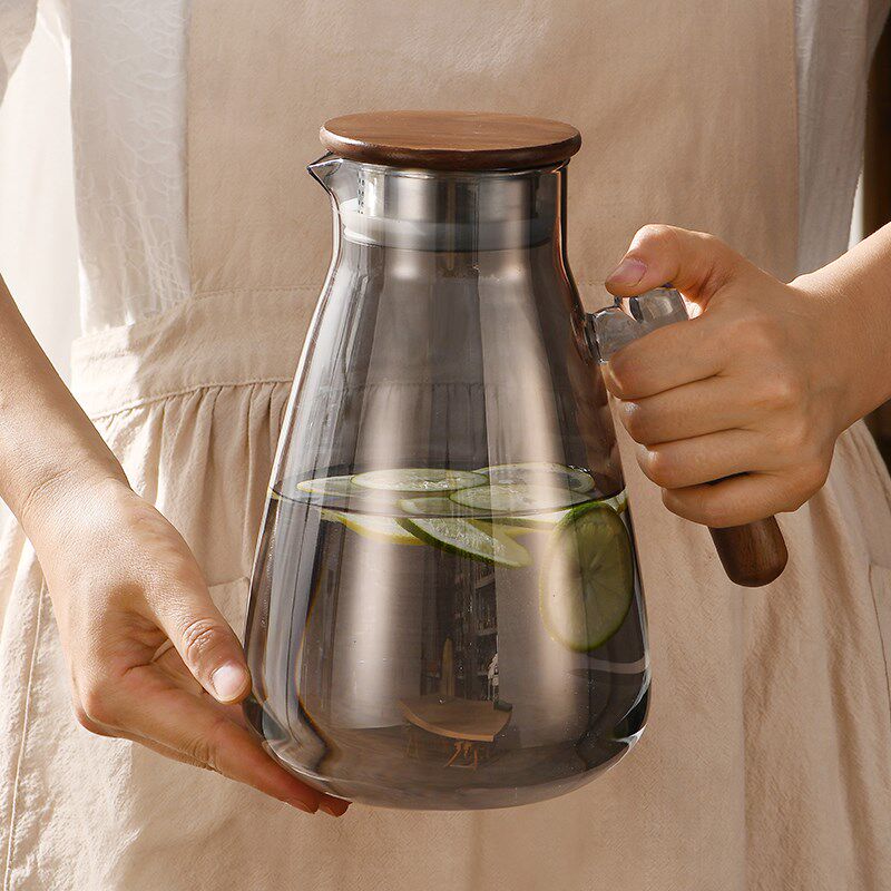 夏季冷水壶凉杯耐高温家用凉白开水壶玻璃茶壶泡茶大容量冷泡扎壶