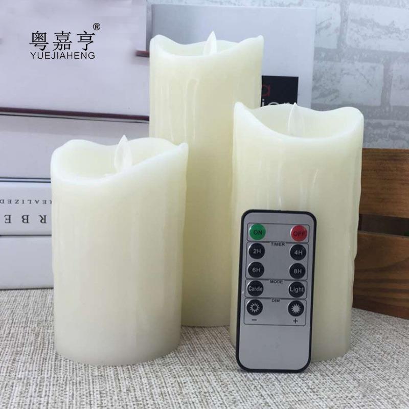 10键遥控流泪摇摆 LED电子蜡烛灯风动闪动晃动蜡烛灯引路婚庆灯