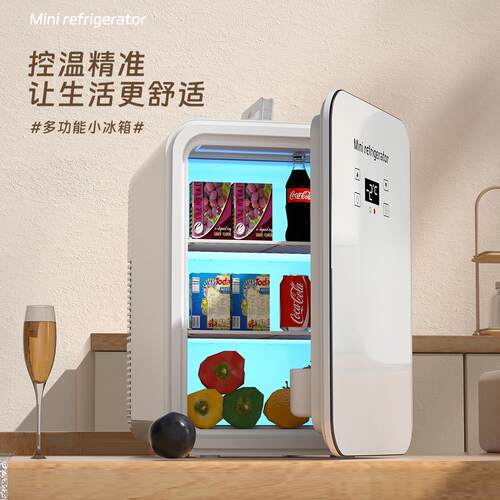新款8升小型车载冰箱 6L立式便携迷你美妆小冰箱 车家两用化妆10L